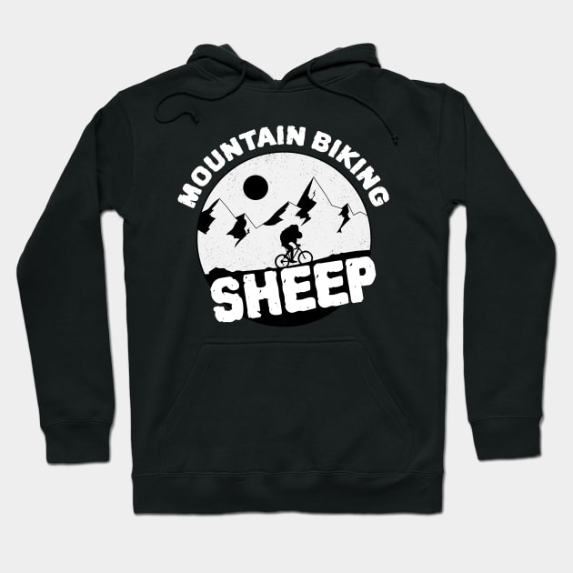 Mountain Biking Sheep Hoodie by ZenCloak